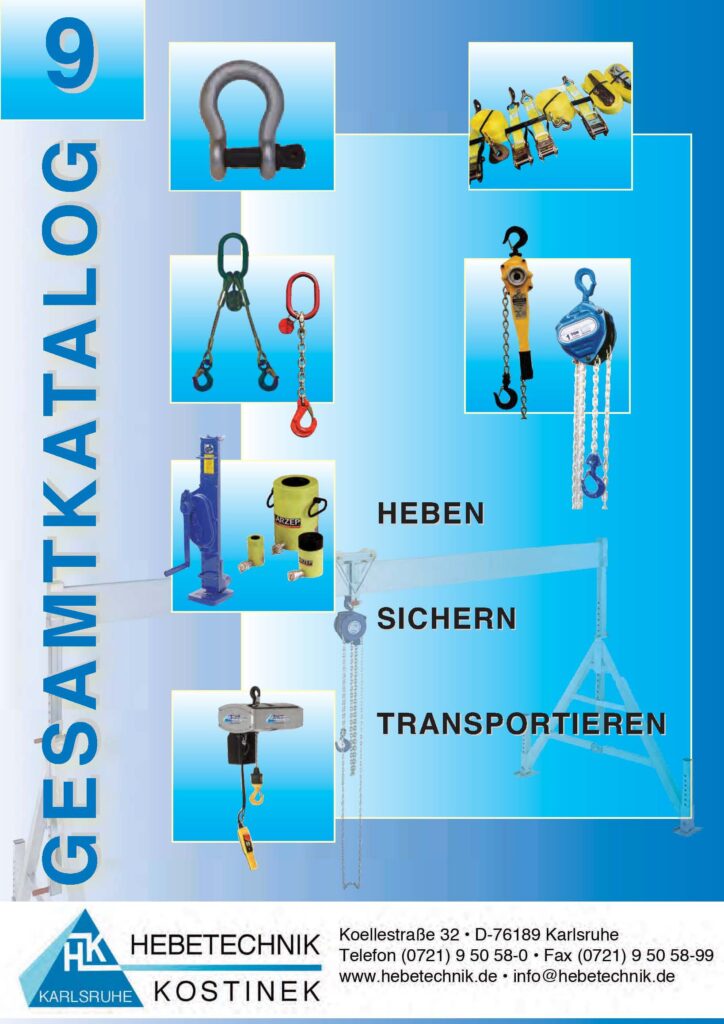 Deckblatt vom Gesamtkatalog der Firma Kostinek mit Verlinkung zur blätterbaren Version des Katalogs